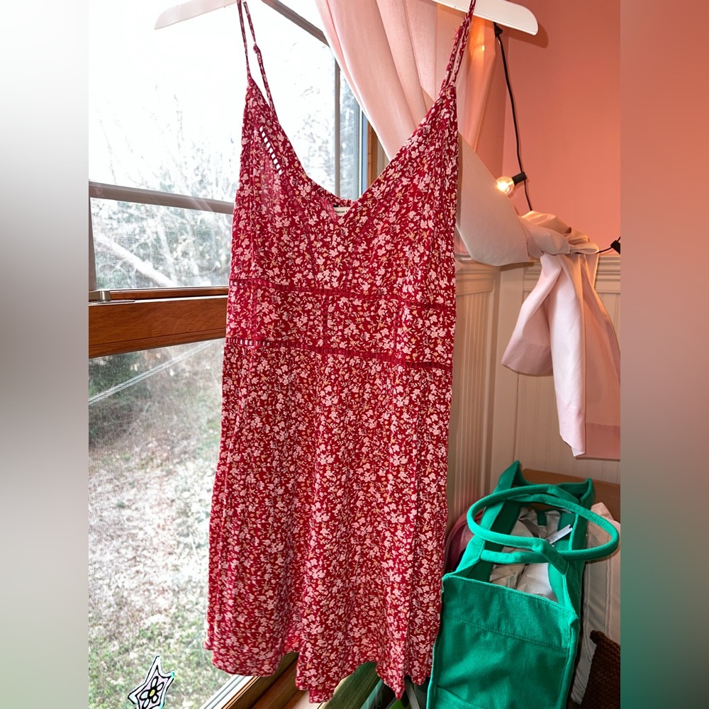 American eagle red floral sundress